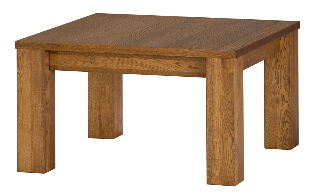VESKOR Quadratischer Couchtisch aus massiver Eiche aus der Kollektion Velvet. Nordische Möbel mit modernem Design.
