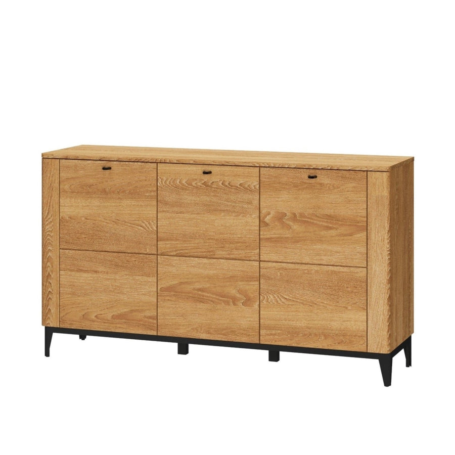 VESKOR Kommode Sideboard aus massivem Eichenholz, modernes nordisches Möbel, Kollektion Oporto