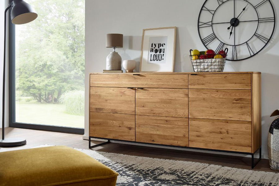VESKOR Kommode Dania 1, modernes nordisches Möbel aus massivem Eichenholz