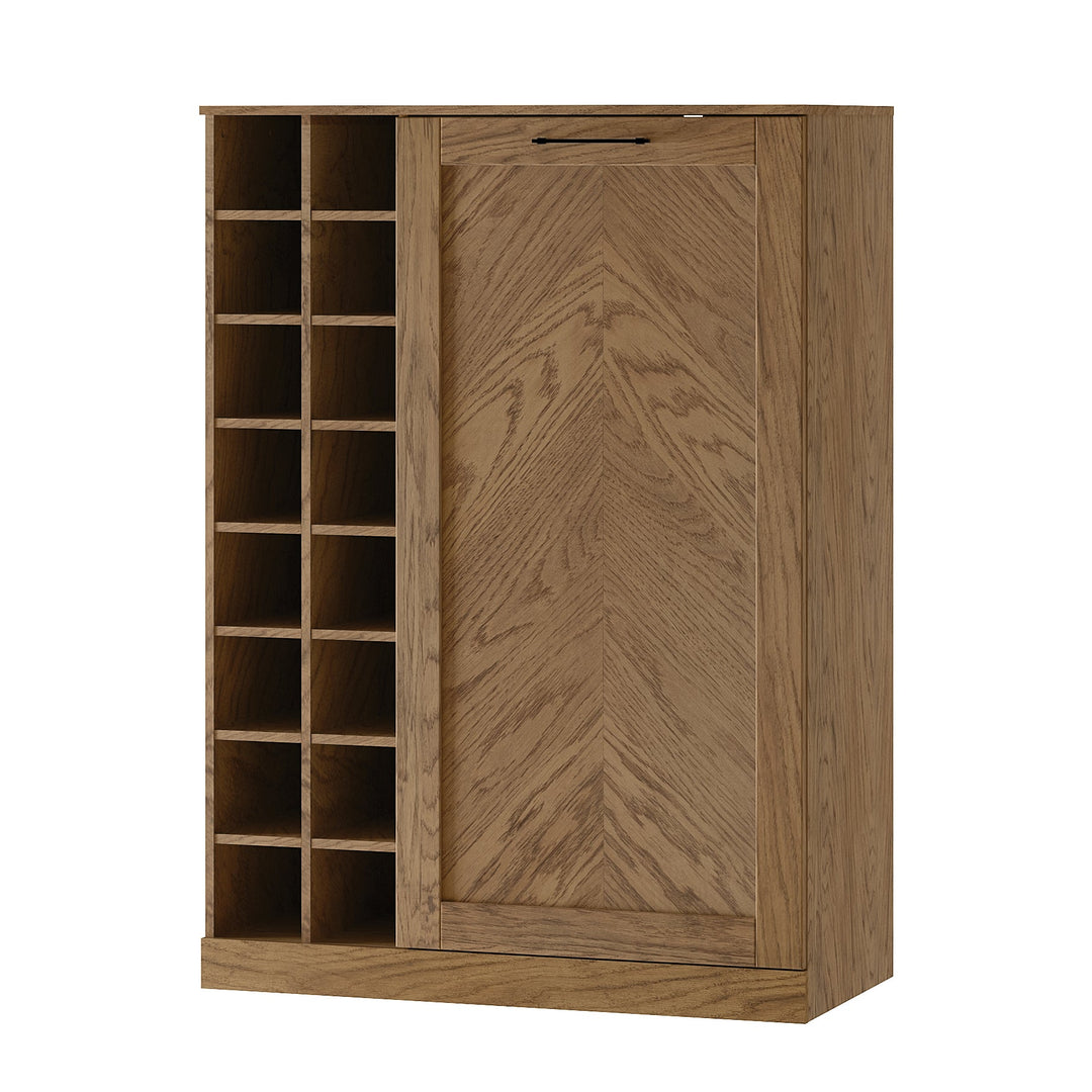 Rustikaler Barschrank aus geölter Eiche COZY 15, 100×140×50 cm | VESKOR