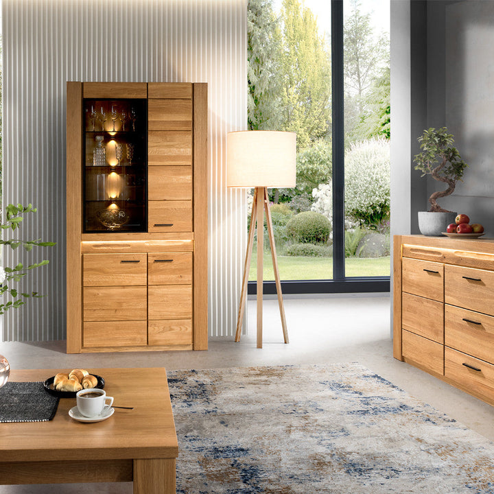 VELVET 12 Eichenvitrine, 110x42x200 cm | VESKOR