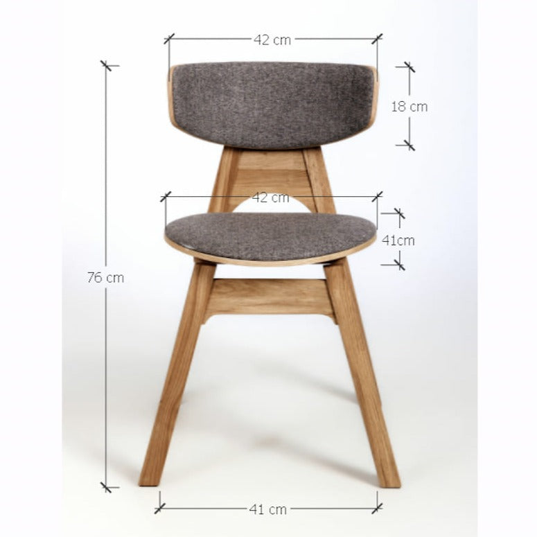 VESKOR Massive Eiche gepolstert Stuhl aus der Kollektion Frida Nordic Möbel mit einem modernen Design Mobel.Store