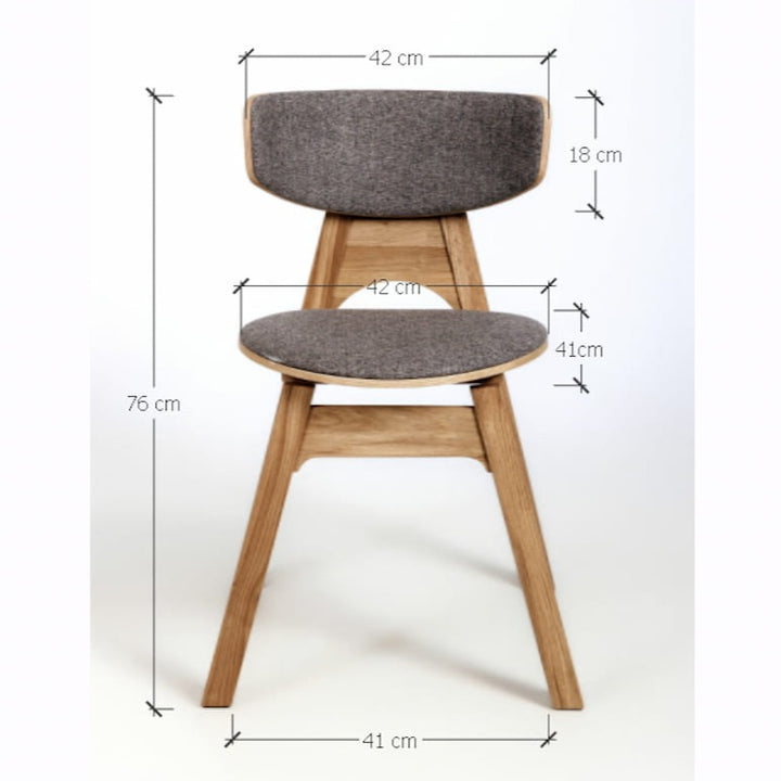 VESKOR Massive Eiche gepolstert Stuhl aus der Kollektion Frida Nordic Möbel mit einem modernen Design Mobel.Store