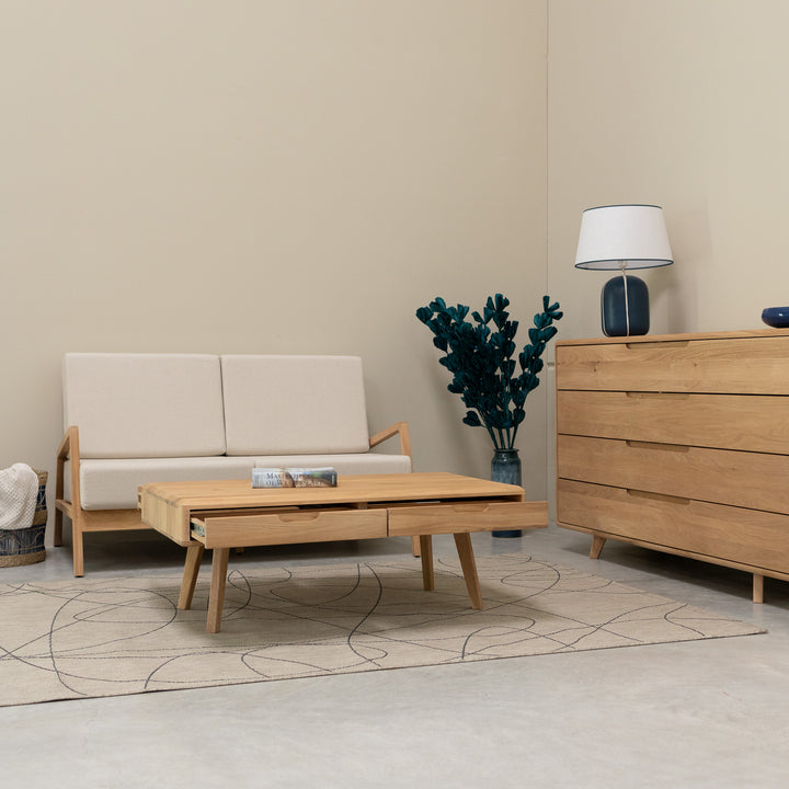 Zweisitzer-Sofa aus Massivholz SWEDEN | VESKOR