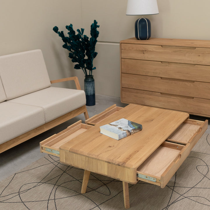 Zweisitzer-Sofa aus Massivholz SWEDEN | VESKOR