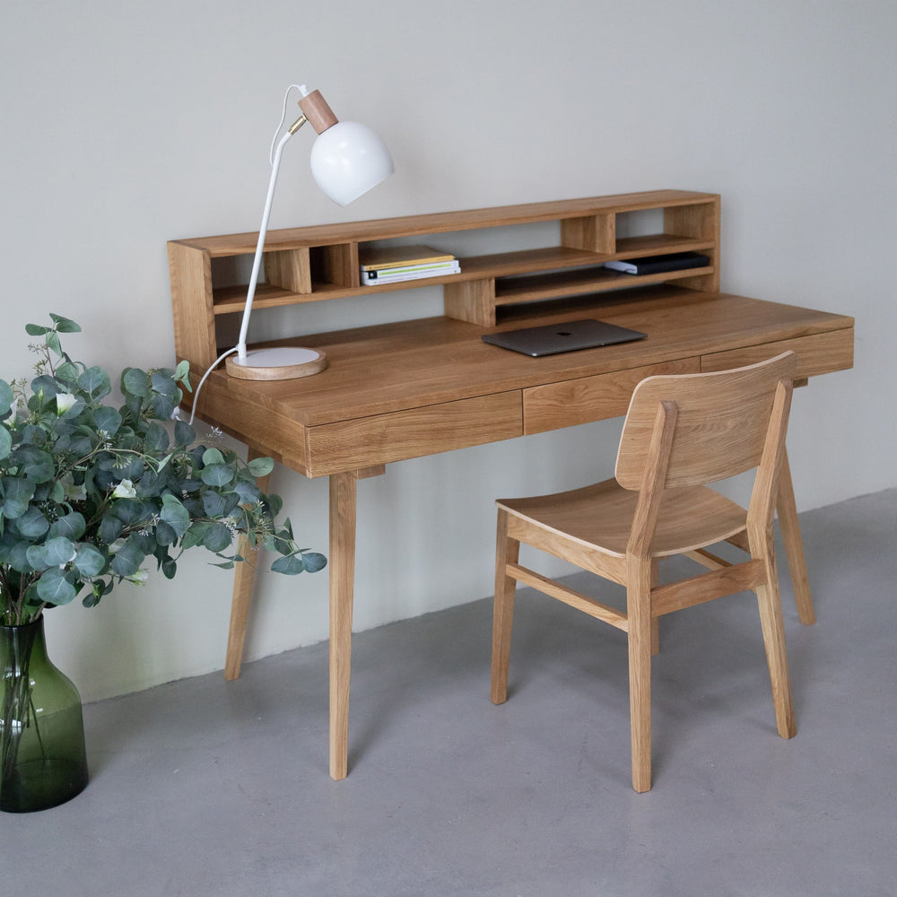 VESKOR Nachhaltiger Eichen-Massivholz-Schreibtisch Malmo 2 Mobel.Store