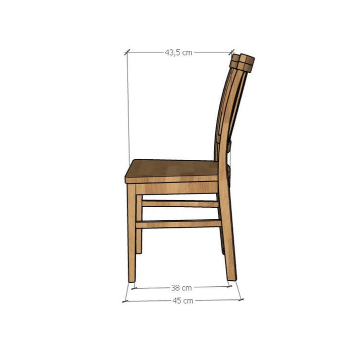 VESKOR Esszimmerstuhl aus massiver Eiche aus der Kollektion Provance Nordische Möbel mit modernem Design