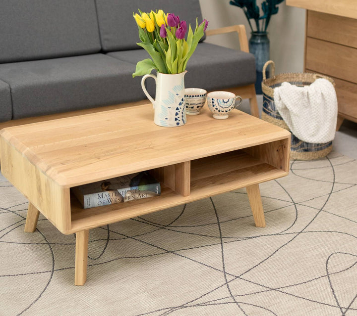 Massivholz Couchtisch SWEDEN 1, 90x60x40 cm | VESKOR