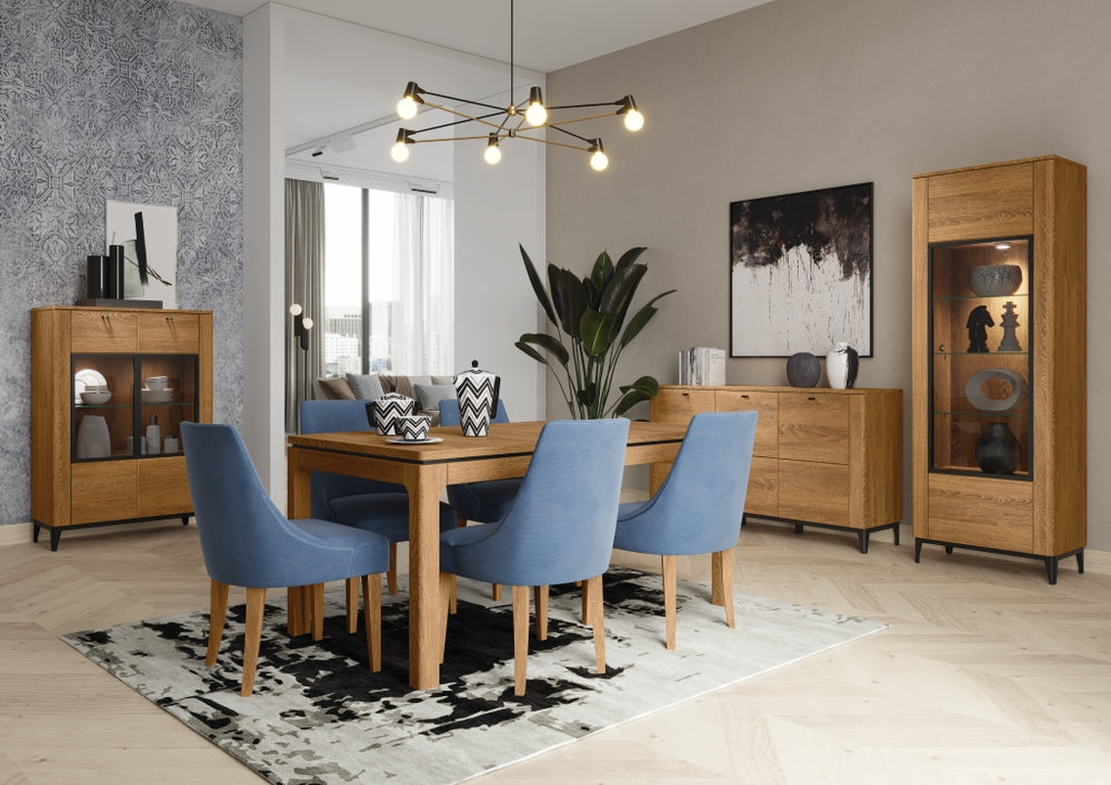 VESKOR Esszimmer aus massivem Eichenholz, modernes nordisches Möbel, Kollektion Oporto