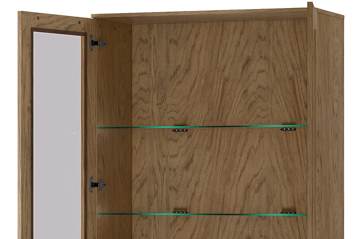 Rustikale geölte Eichenvitrine COZY 12, 95×200×42 cm | VESKOR