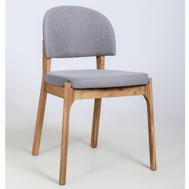 Gepolsterte Stühle in Grau