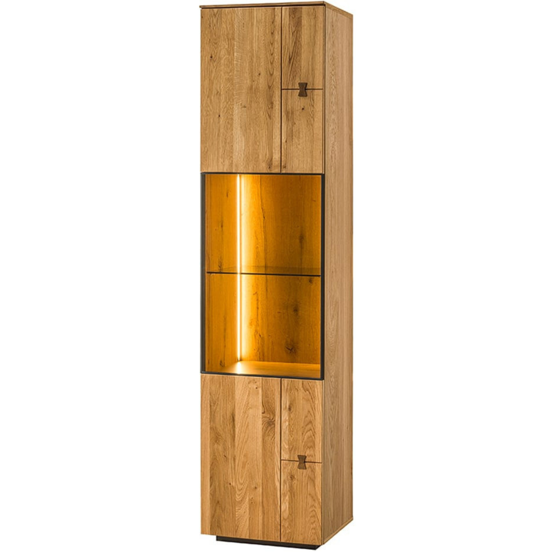 Eichenholz-Vitrine MINURA 10, 45×40×190 cm | VESKOR
