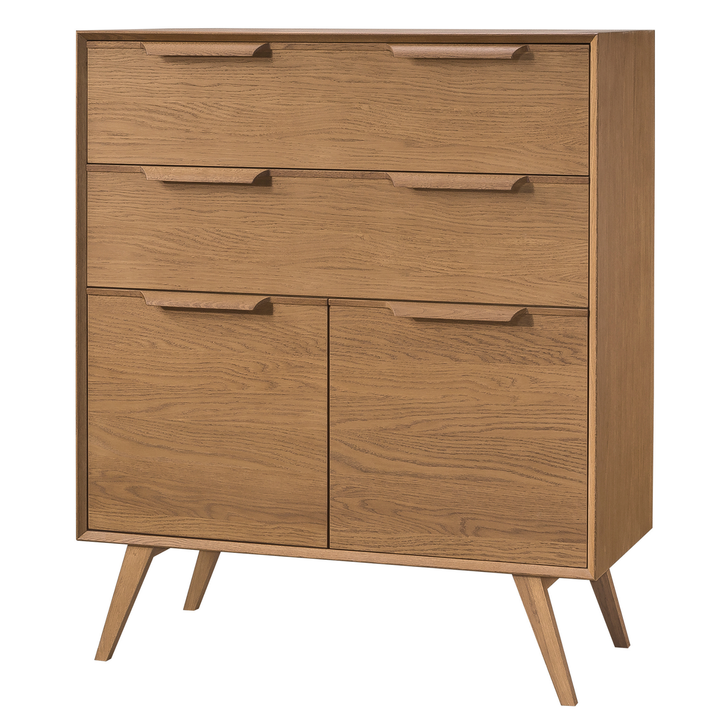 Rustikale Eichenkommode LEO 15, 105×49,5×124,6 cm | VESKOR