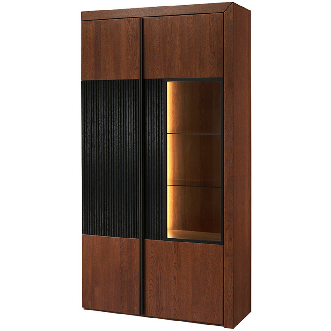 Eichenvitrine PARIS 12, 42x202x106 cm | VESKOR