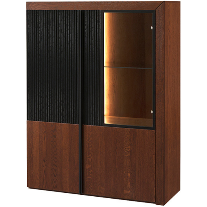 Eichenholz-Vitrine PARIS 15, 106x140x42 cm | VESKOR