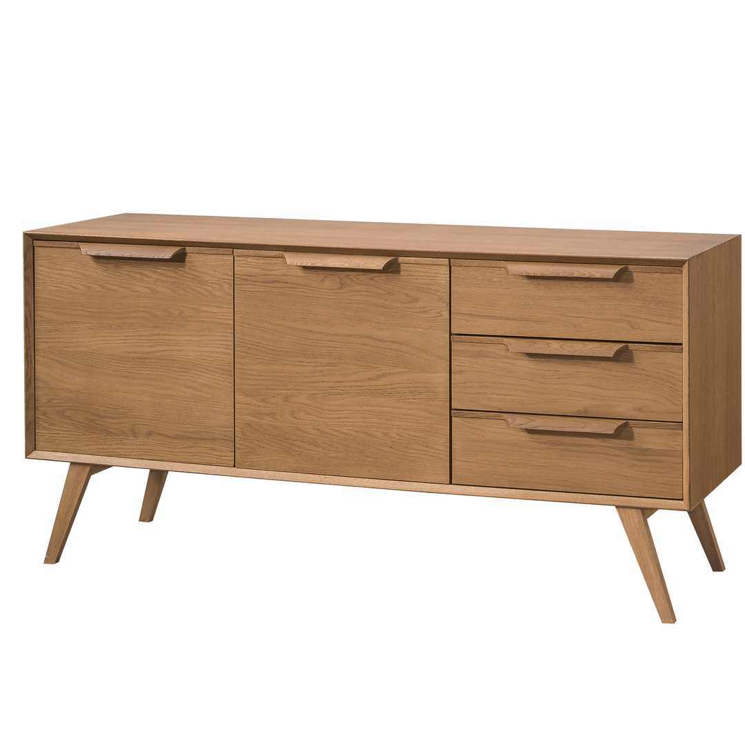 Rustikaler Eichen-TV-Ständer LEO 24, 155,5x76x49,5 cm | VESKOR