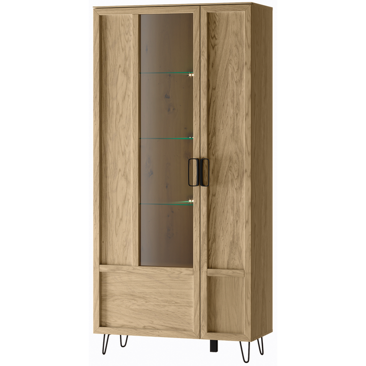 Eichenholz-Vitrine LIMBO 12, 95×42×200 cm | VESKOR