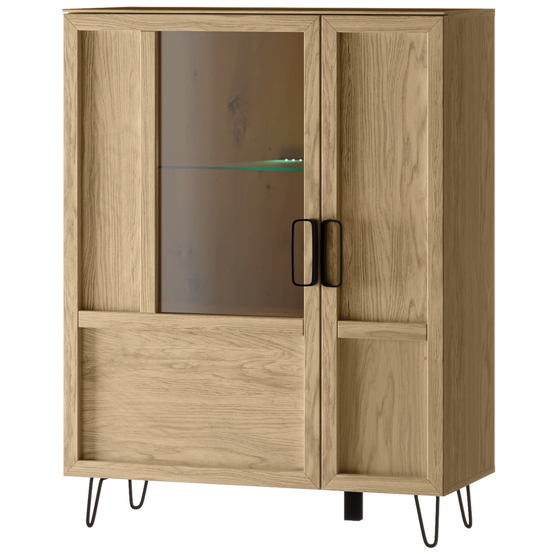 Eichenholz-Vitrine LIMBO 15, 95×42×124 cm | VESKOR
