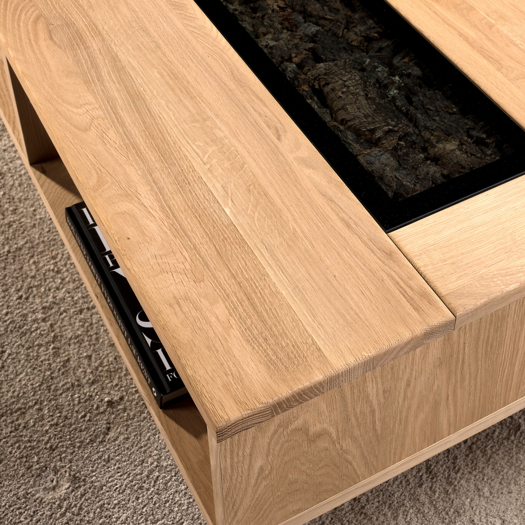 Couchtisch aus Eiche NAPOLI 41, 115×42×65 cm | VESKOR