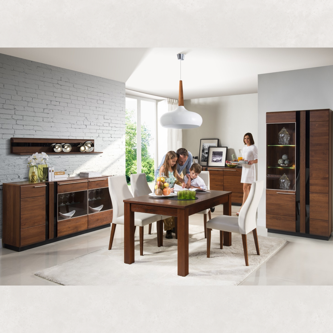 Eichenvitrine PORTI 12, 95x198x42 cm | VESKOR