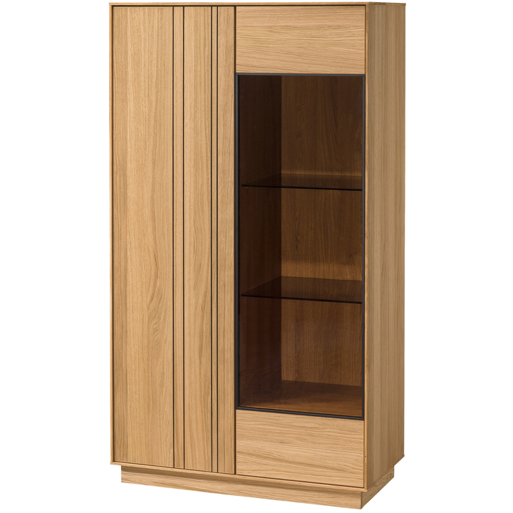 Honig-Eiche Vitrine JOIN 15, 80×40×144 cm | VESKOR