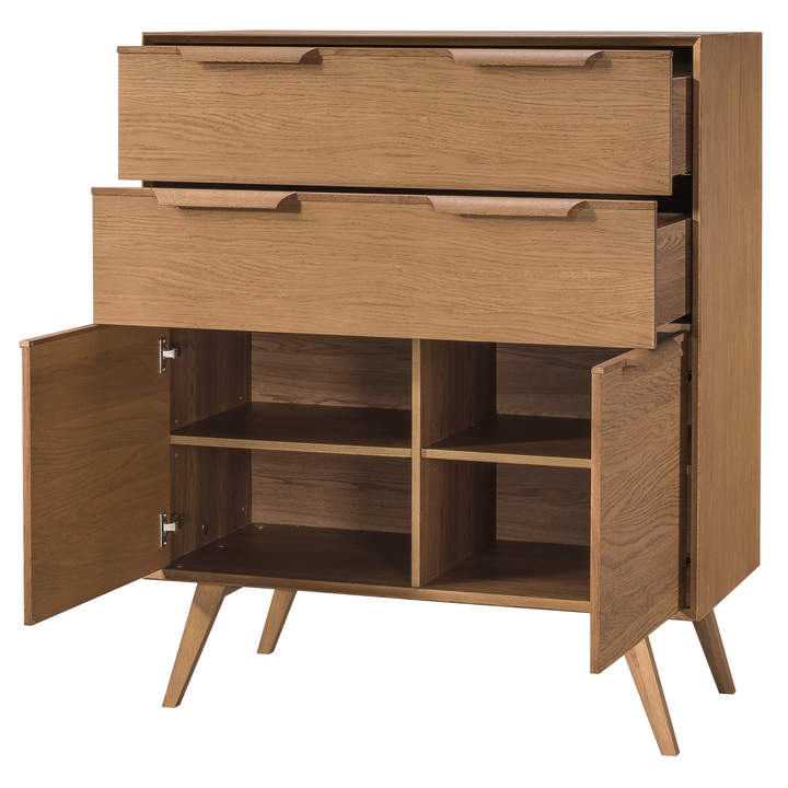 Rustikale Eichenkommode LEO 15, 105×49,5×124,6 cm | VESKOR