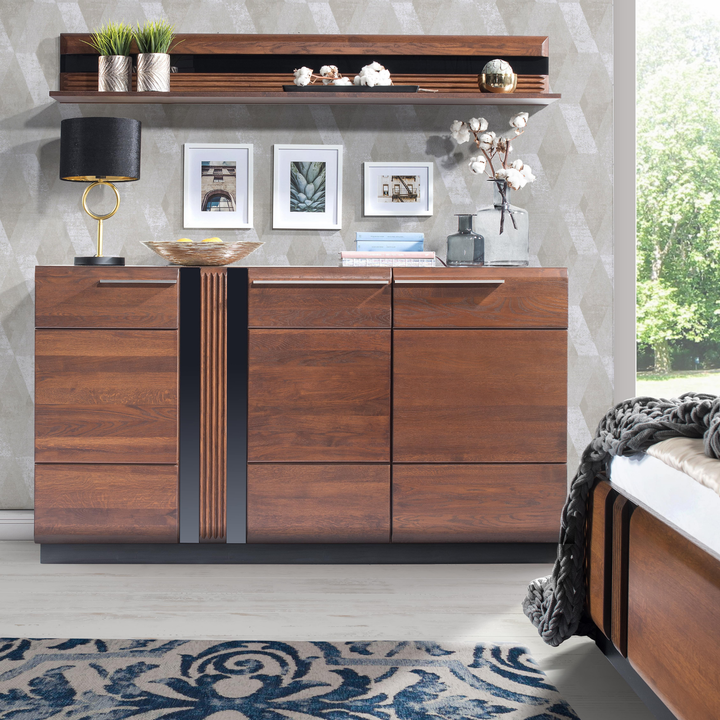 Eichenholzregal PORTI 35, 160x23x25 cm | VESKOR