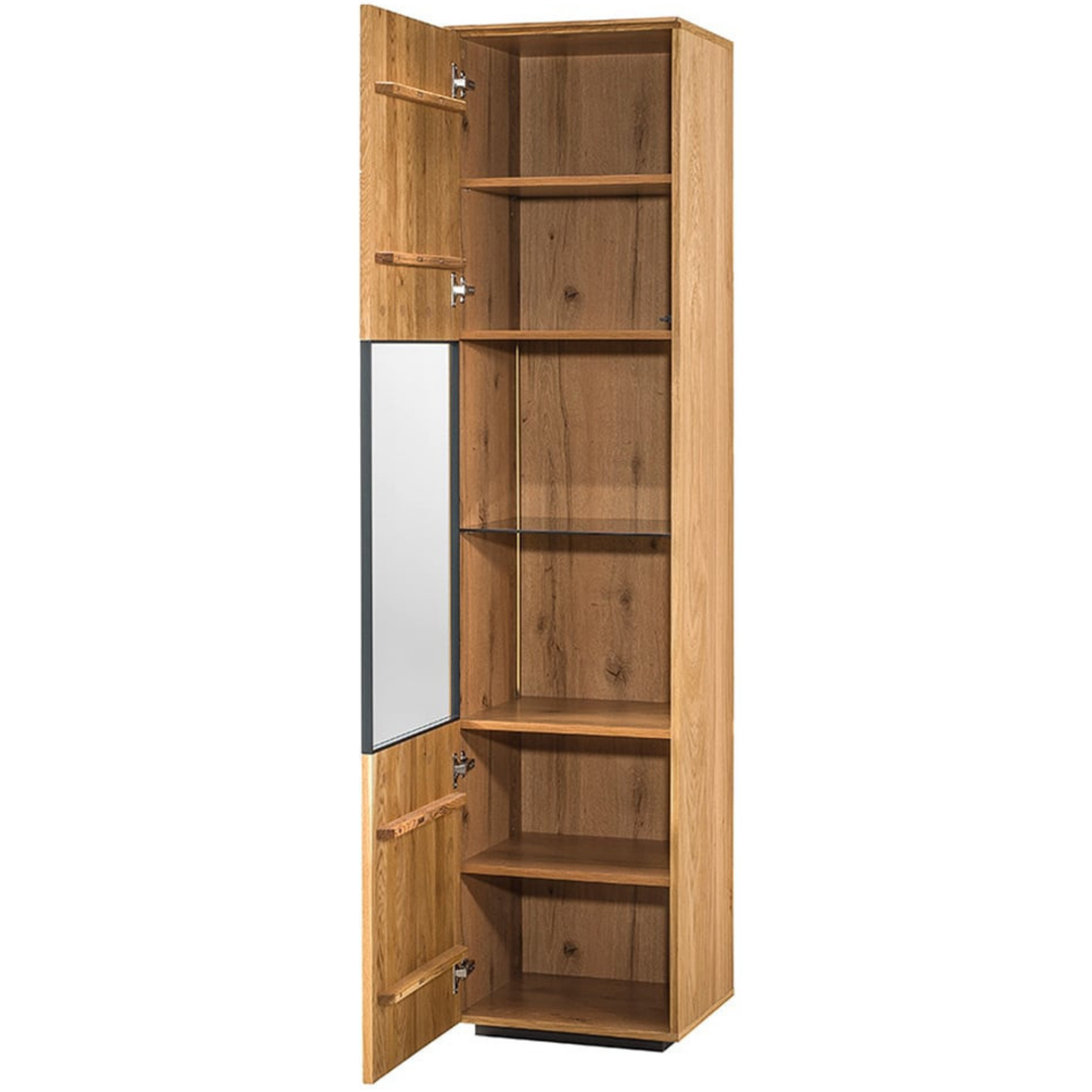 Eichenholz-Vitrine MINURA 10, 45×40×190 cm | VESKOR