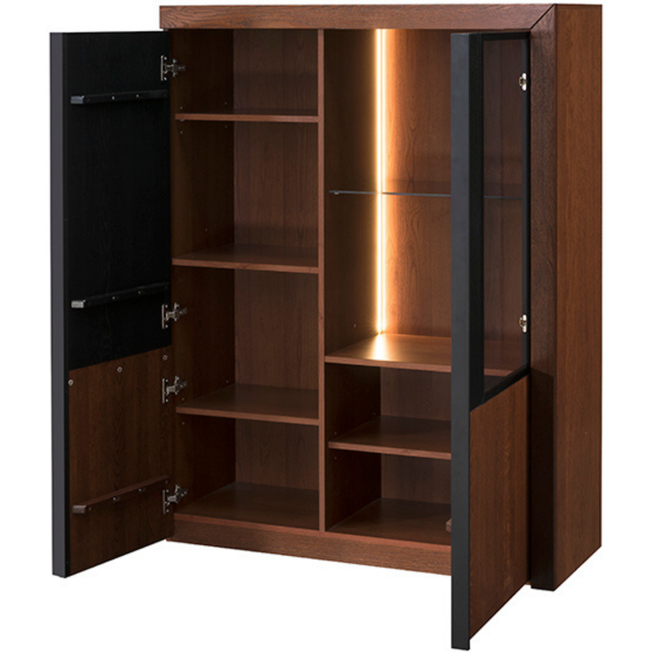 Eichenholz-Vitrine PARIS 15, 106x140x42 cm | VESKOR