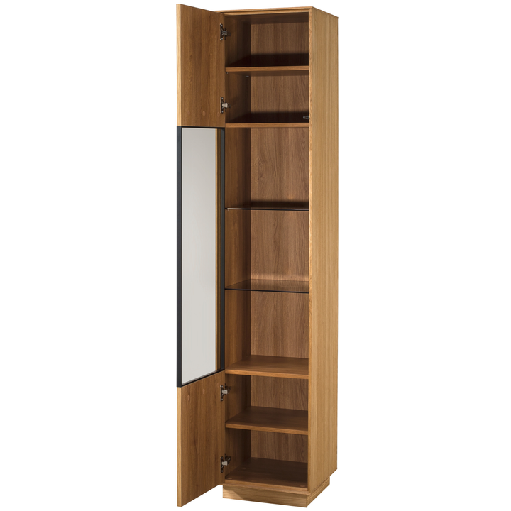 Honig-Eiche Vitrine JOIN 10, 40×40×195 cm | VESKOR