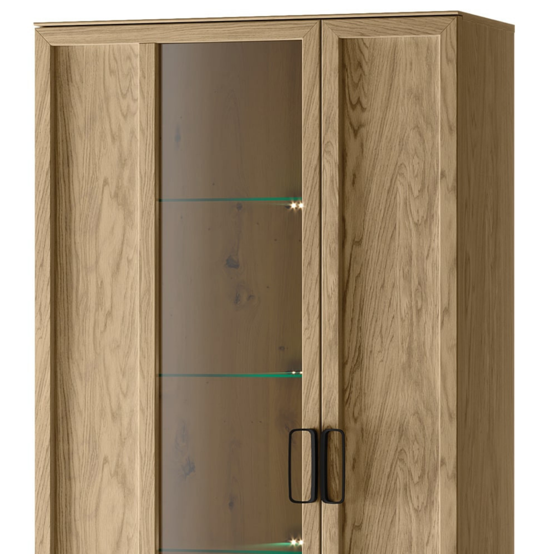 Eichenholz-Vitrine LIMBO 12, 95×42×200 cm | VESKOR