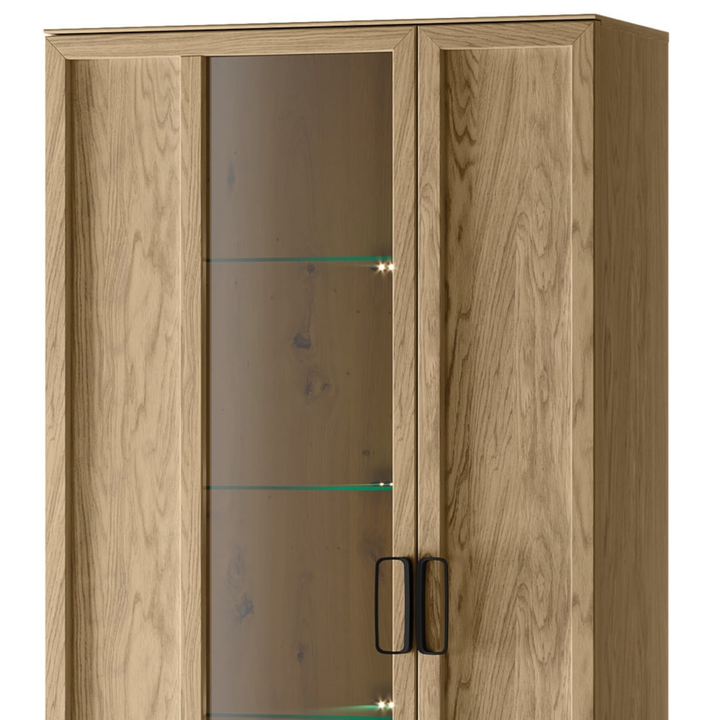 Eichenholz-Vitrine LIMBO 12, 95×42×200 cm | VESKOR