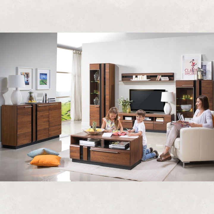 Eichenvitrine PORTI 10, 66x198x42 cm | VESKOR