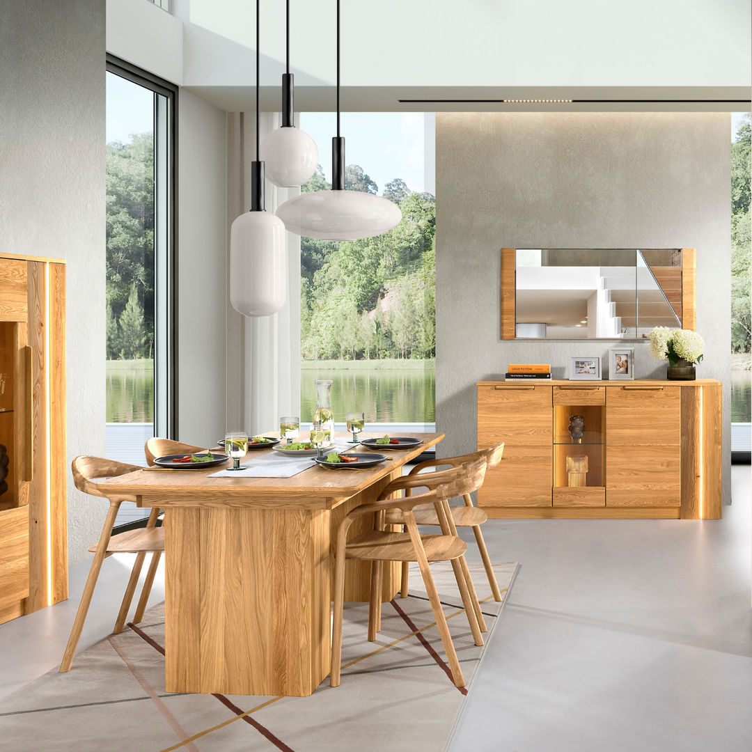 Eiche Honig Esstisch LONDON 40, 160-240×90×76 cm | VESKOR