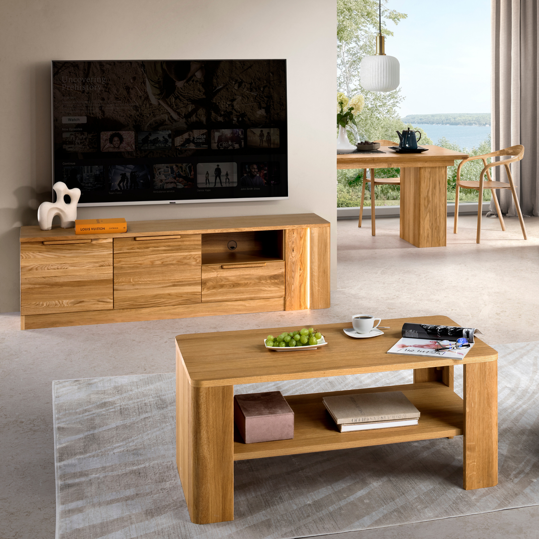 Couchtisch Eiche Honig LONDON 41, 110×48×60 cm | VESKOR