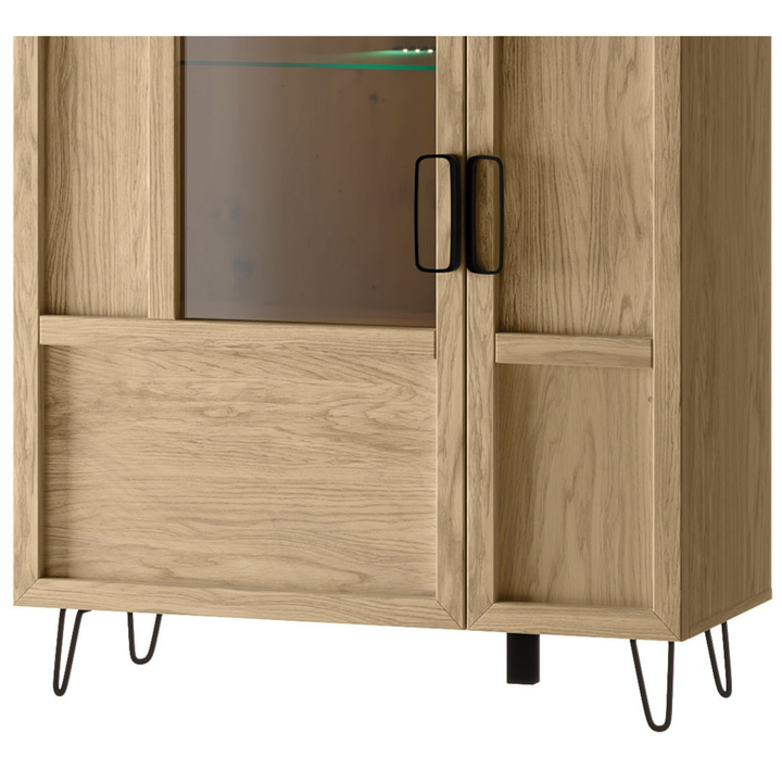 Eichenholz-Vitrine LIMBO 15, 95×42×124 cm | VESKOR