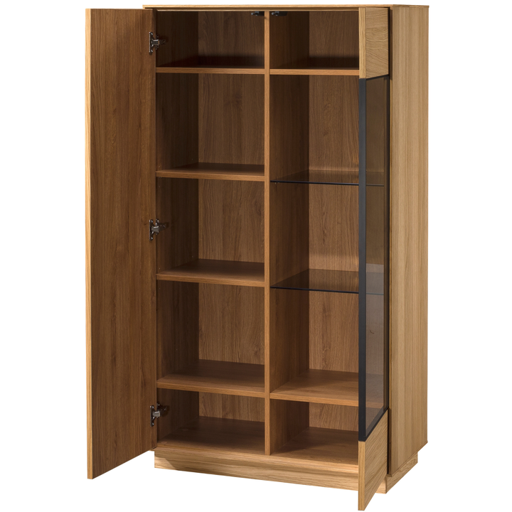 Honig-Eiche Vitrine JOIN 15, 80×40×144 cm | VESKOR