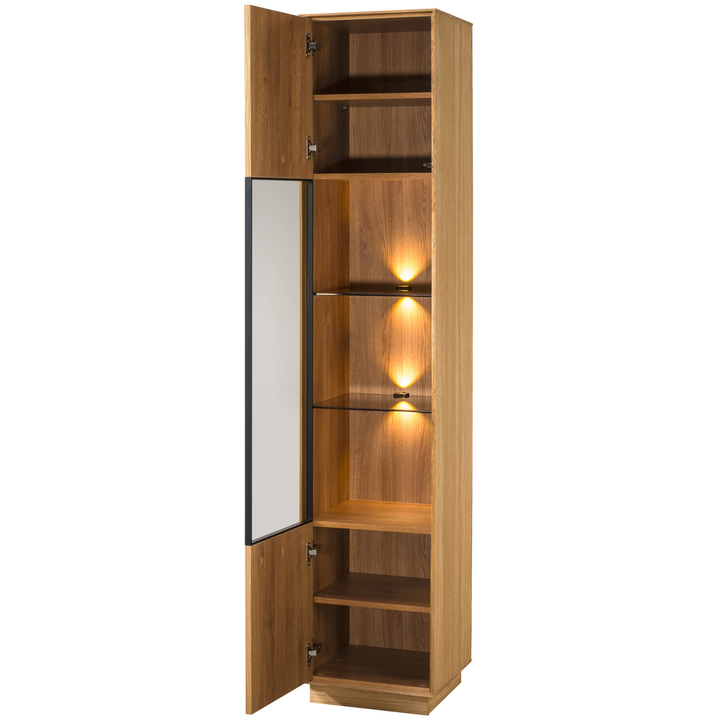 Honig-Eiche Vitrine JOIN 10, 40×40×195 cm | VESKOR