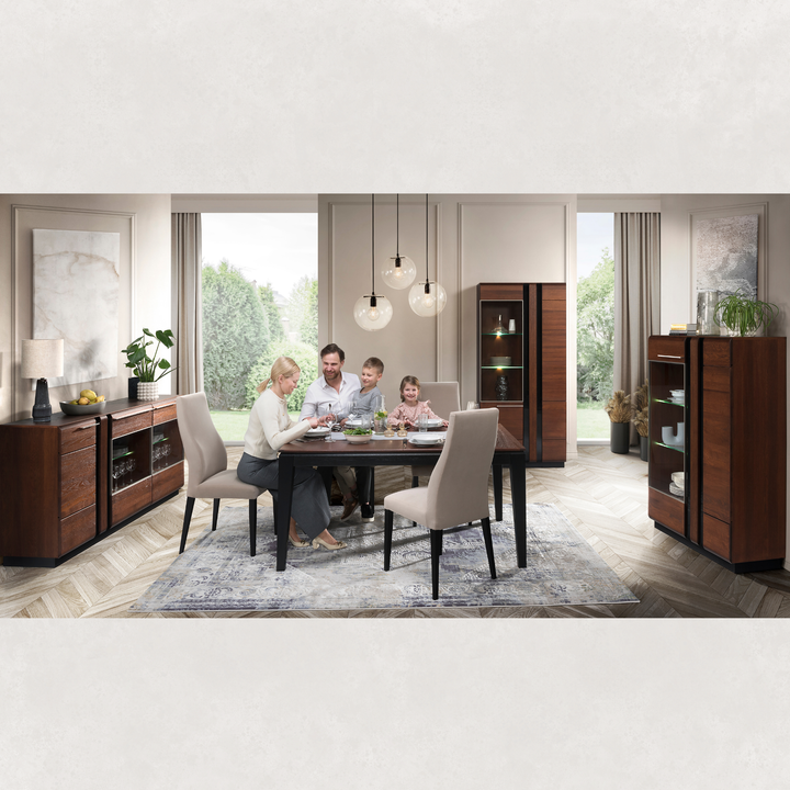 Eichenvitrine PORTI 12, 95x198x42 cm | VESKOR