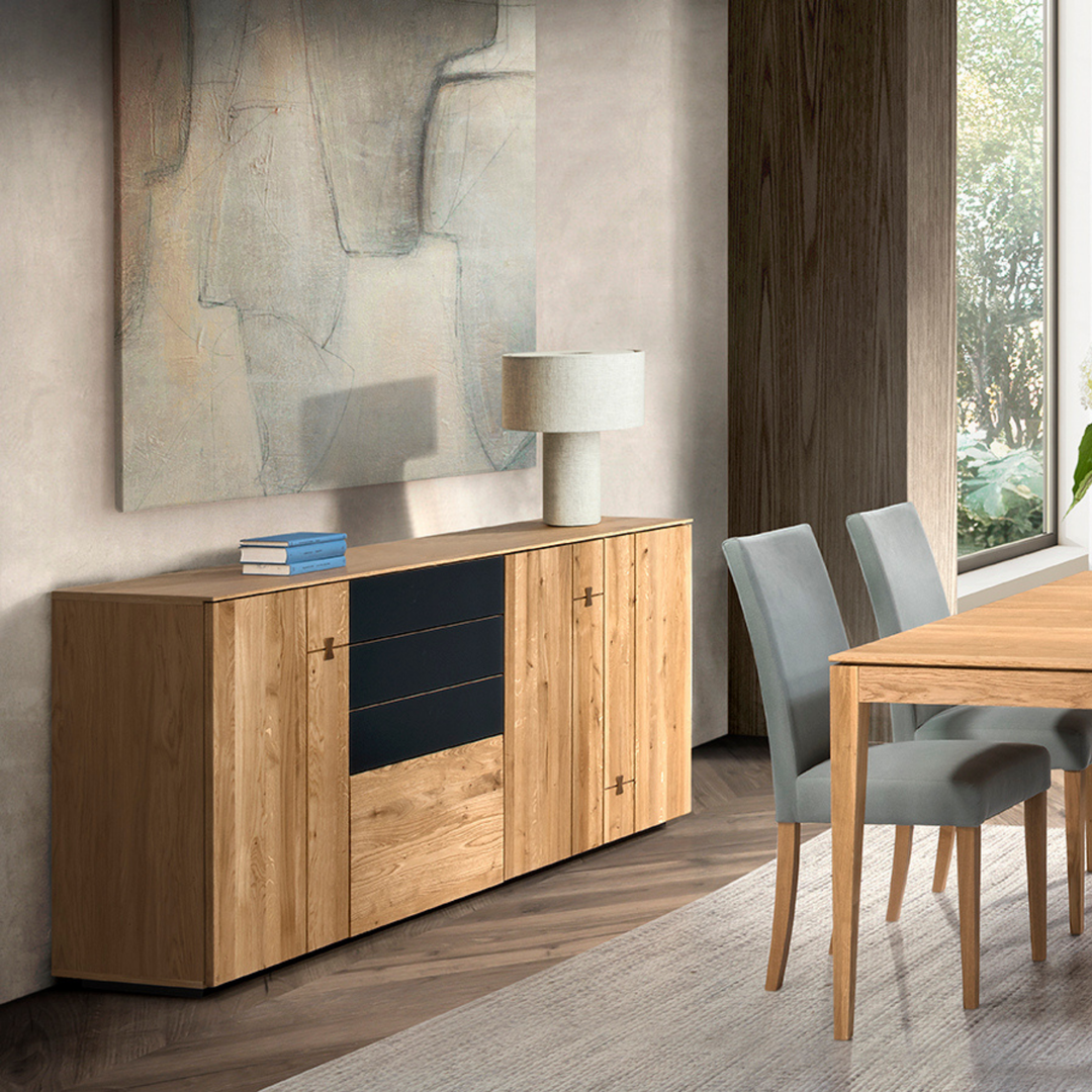 Eichenkommode MINURA 47, 195x85x40 cm | VESKOR