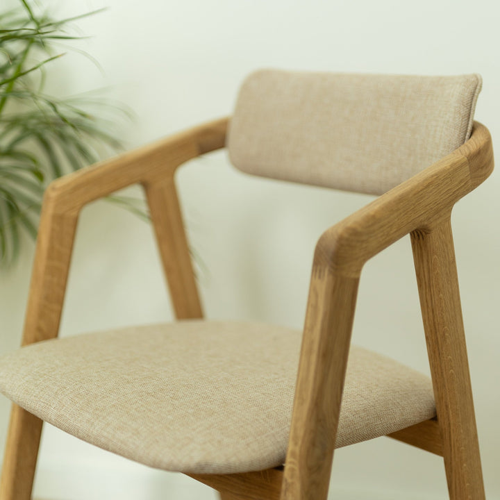 2er- oder 4er-Pack gepolsterte Esszimmerstühle Eiche massiv Soho | VESKOR