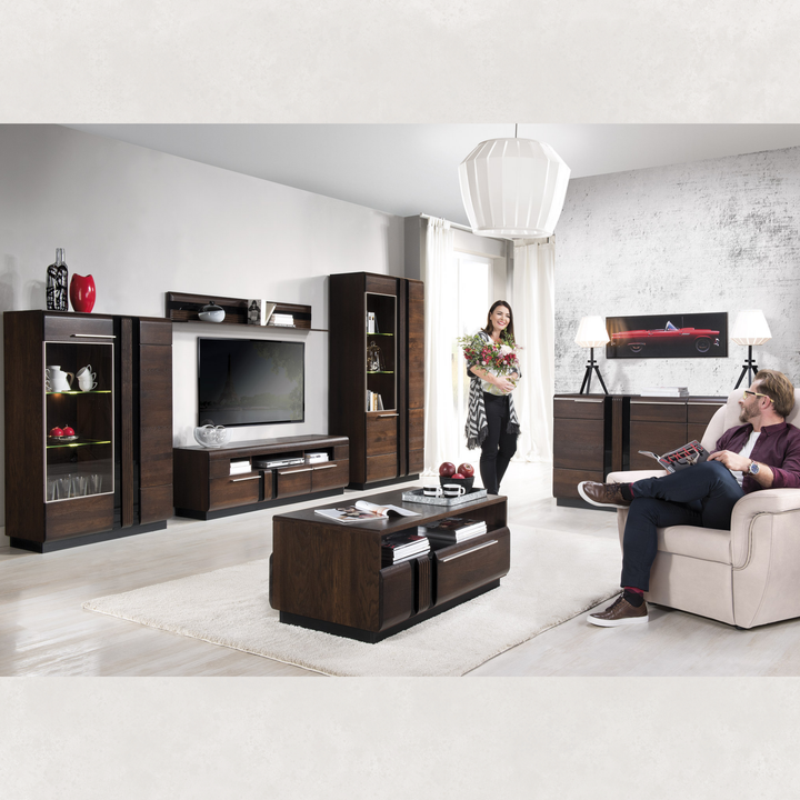 Eichenvitrine PORTI 12, 95x198x42 cm | VESKOR