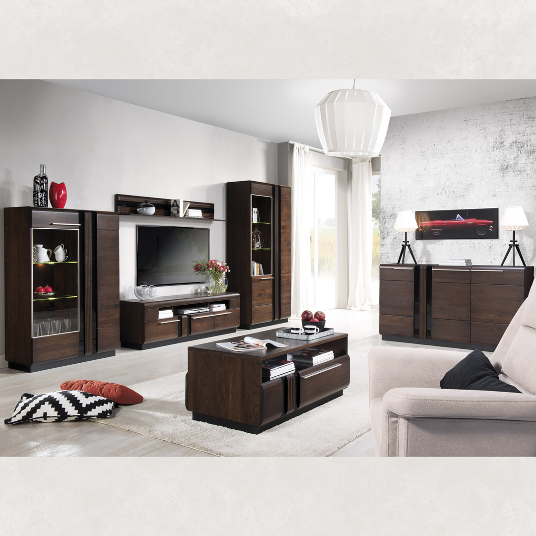 Eichenvitrine PORTI 12, 95x198x42 cm | VESKOR