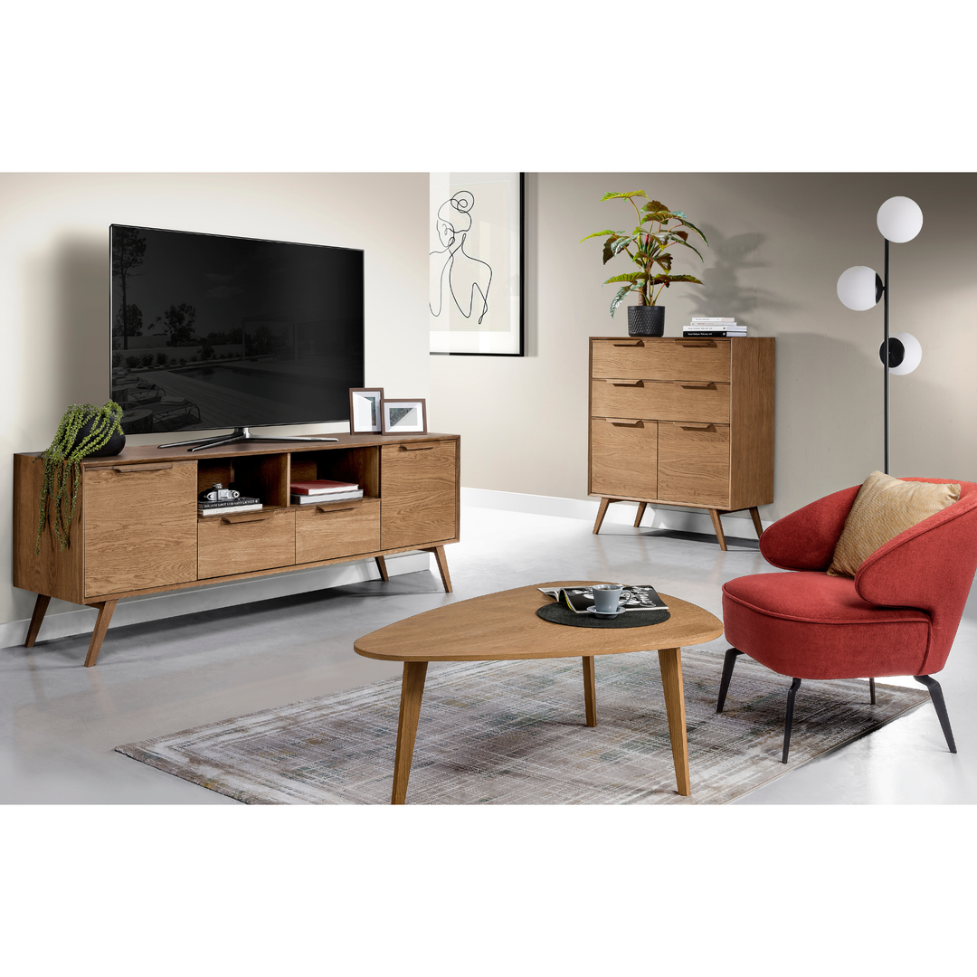 Rustikale Eichenkommode LEO 12, 105×49,5×100,7 cm | VESKOR