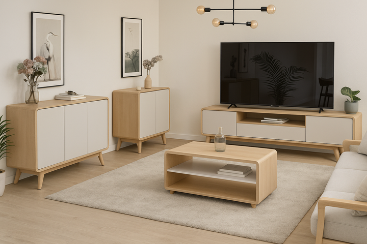Massivholz Couchtisch OSLO, 100x60x43 cm | VESKOR