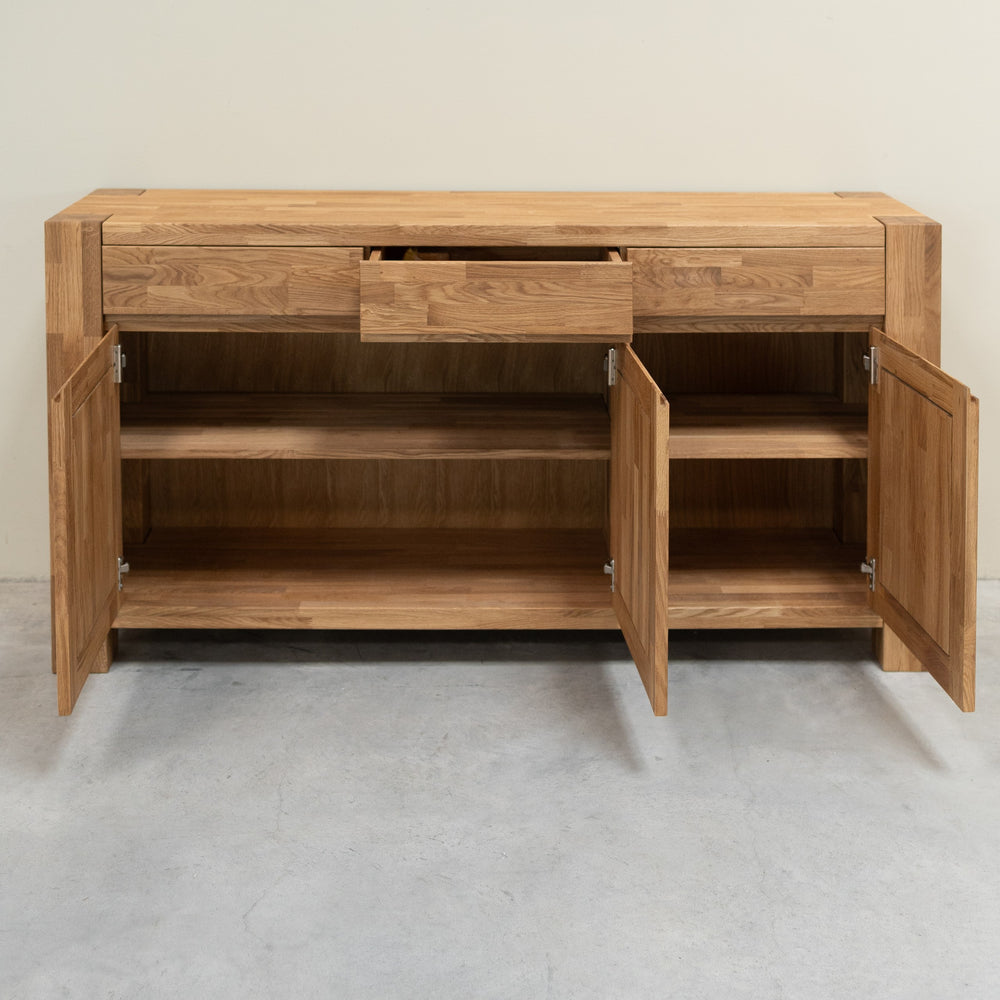 Anrichte aus massiver Eiche BALDER, 160x44x82 cm, VESKOR | VESKOR