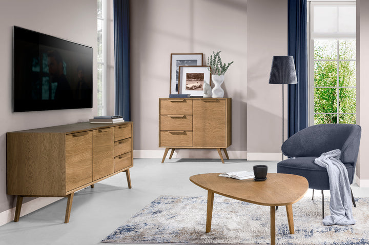 Rustikale Eichenkommode LEO 12, 105×49,5×100,7 cm | VESKOR