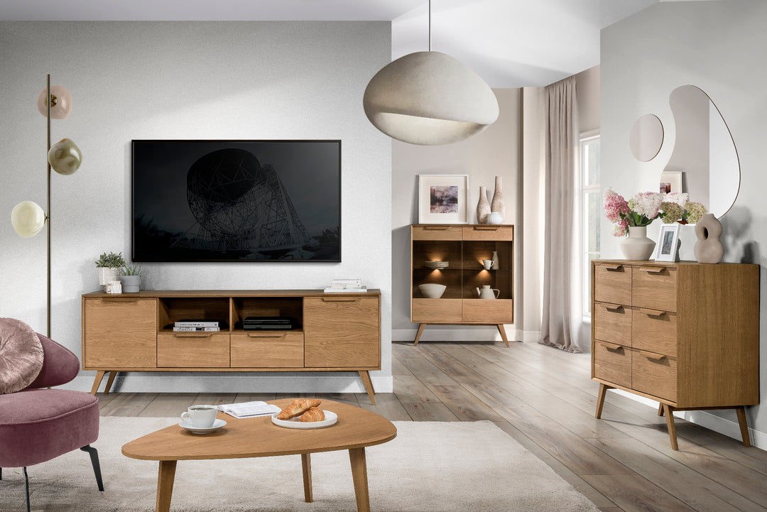 Rustikale Eichenkommode LEO 12, 105×49,5×100,7 cm | VESKOR