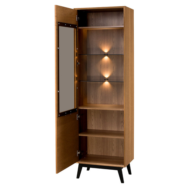 Honig-Eiche Vitrine LAZURE 10, 60×42×195 cm | VESKOR