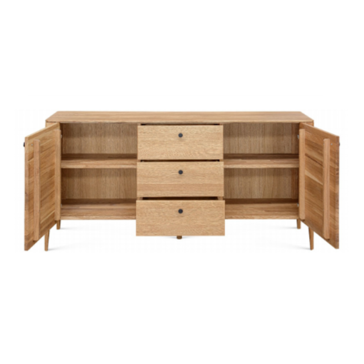 VESKOR Sideboard-Kommode aus massivem Narvik-Eichenholz